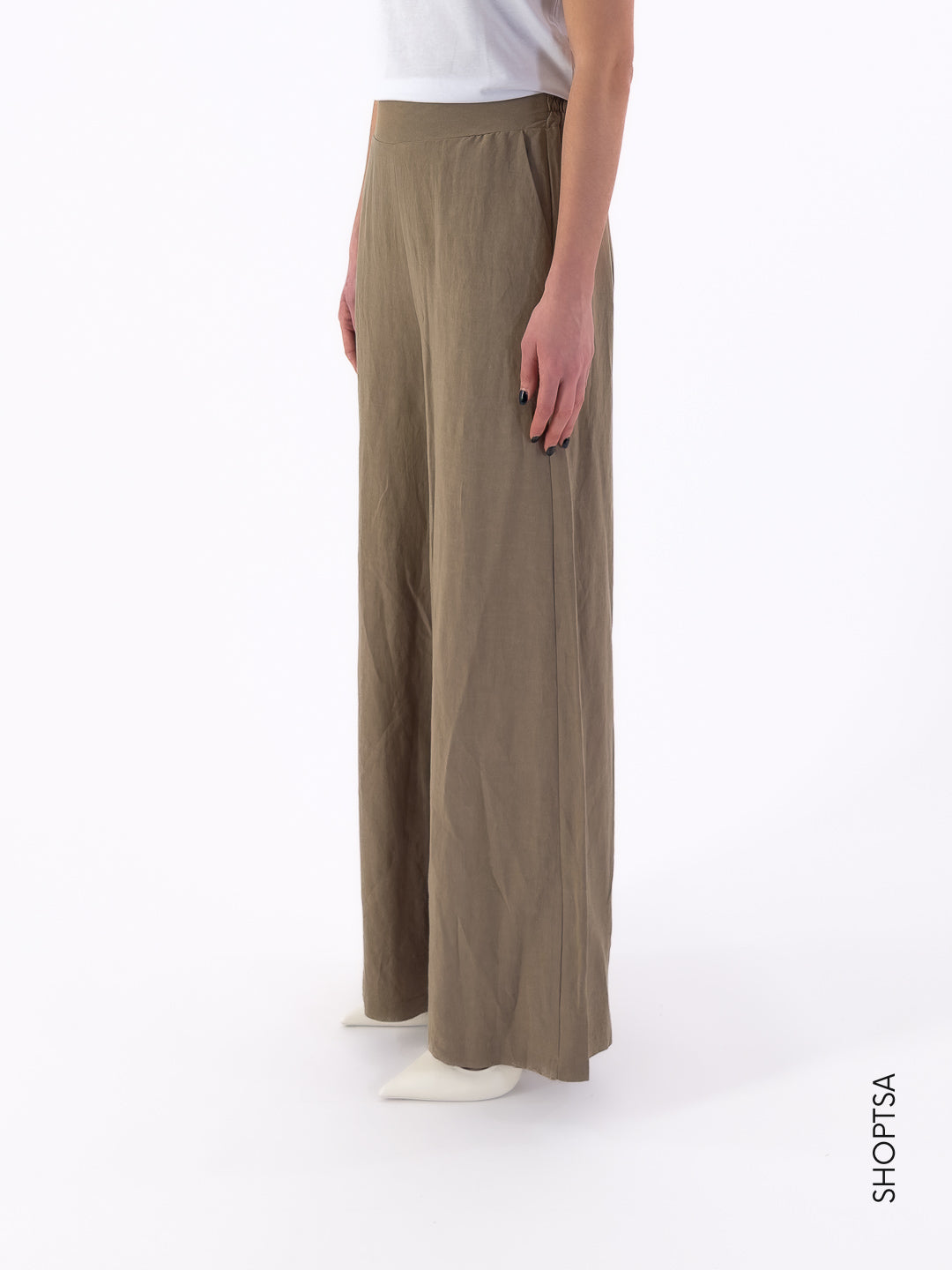 Pantalone ampio cotone e lino