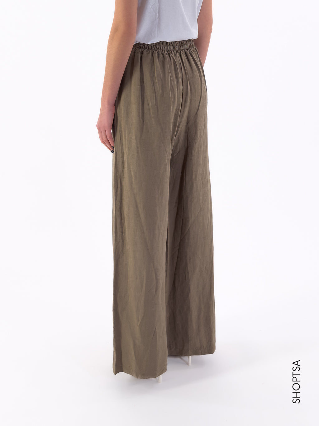 Pantalone ampio cotone e lino