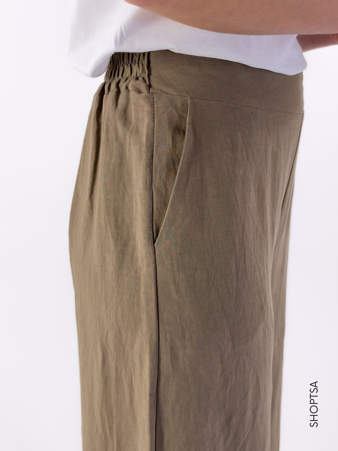 Pantalone ampio cotone e lino