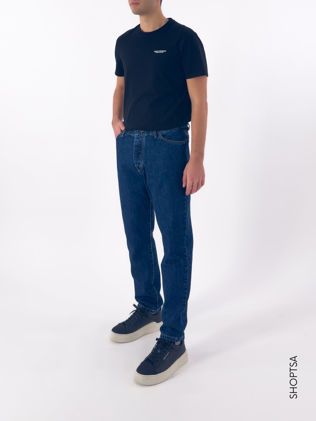 Jeans regular fit tela ferma