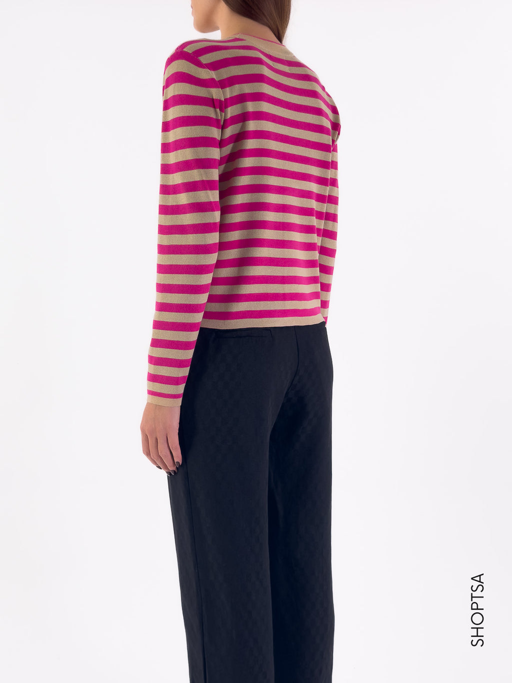 Maglione in viscosa a righe