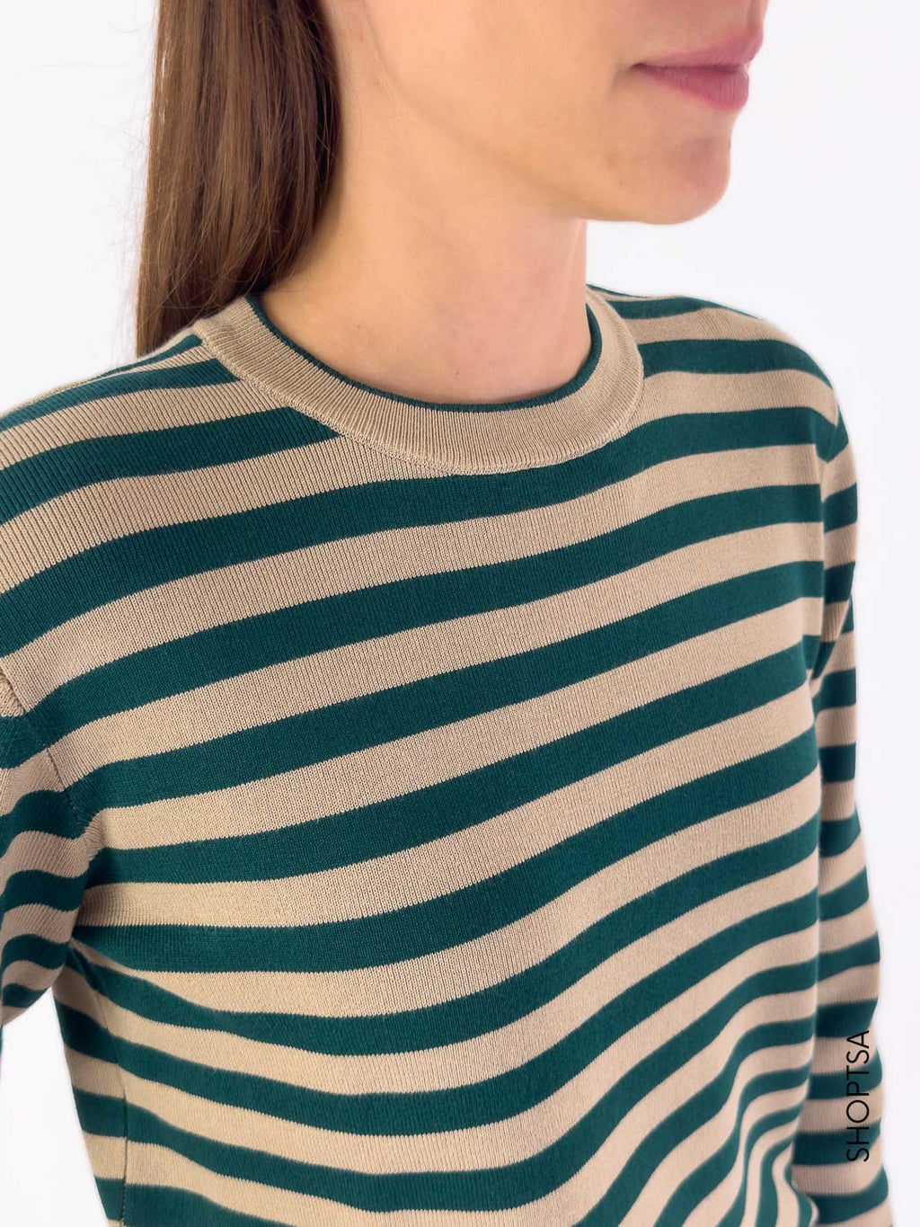 Maglione in viscosa a righe