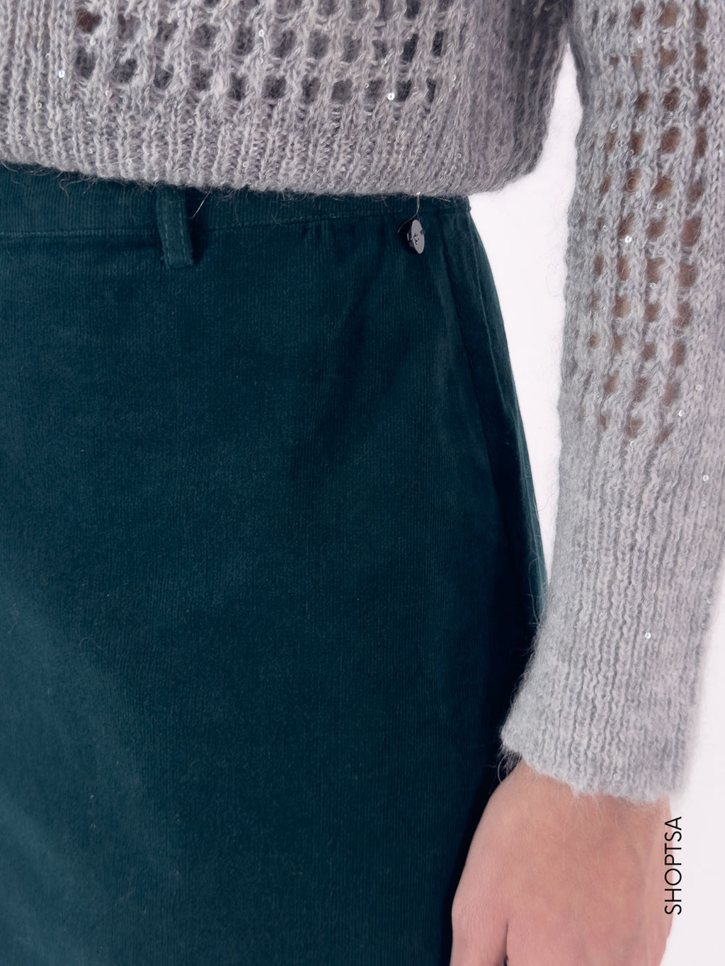 Mini gonna in velluto