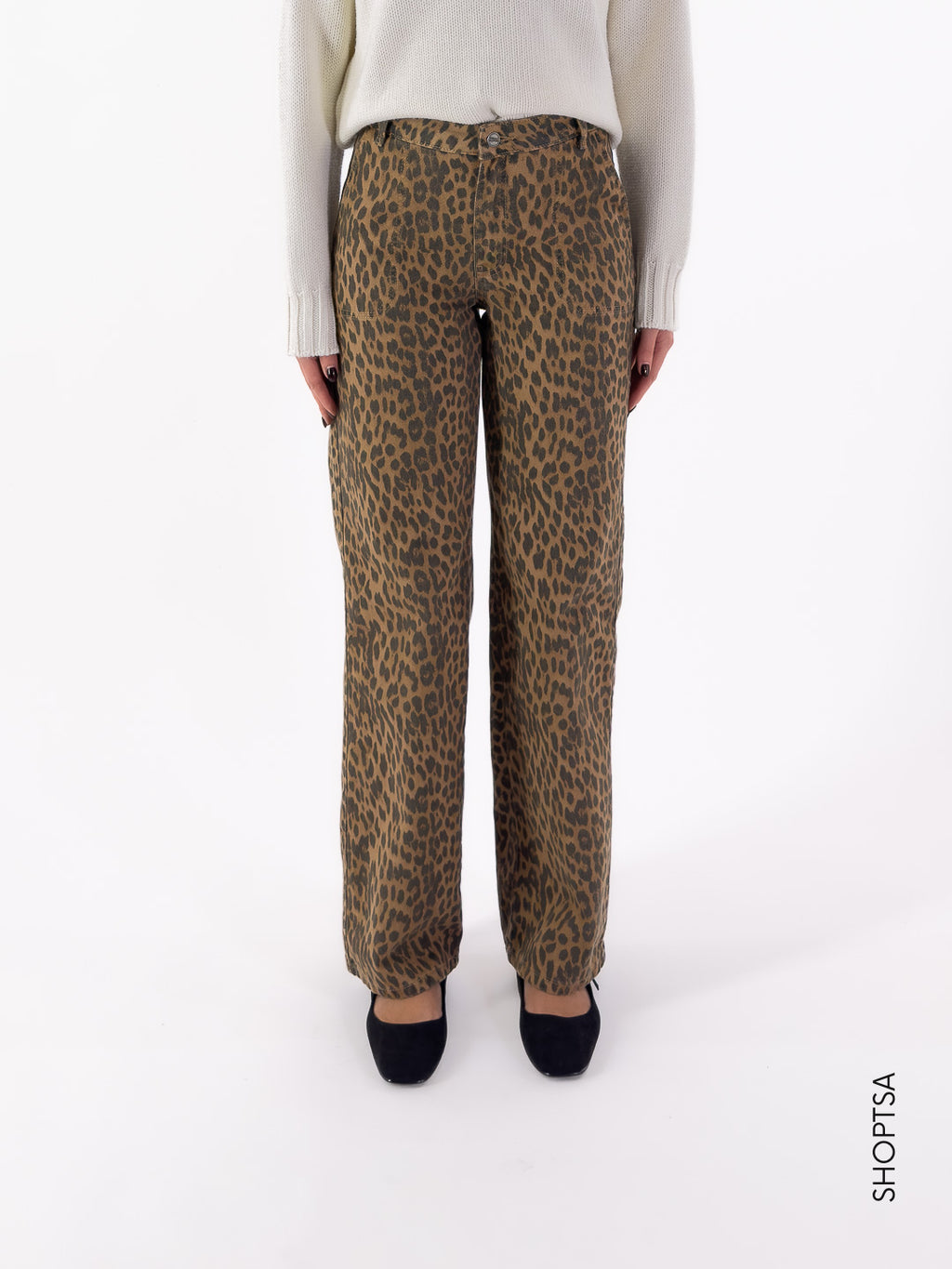 Jeans dritto leopardato - Numph - shopTSa