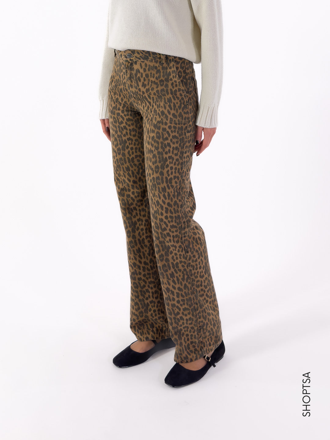 Jeans dritto leopardato - Numph - shopTSa