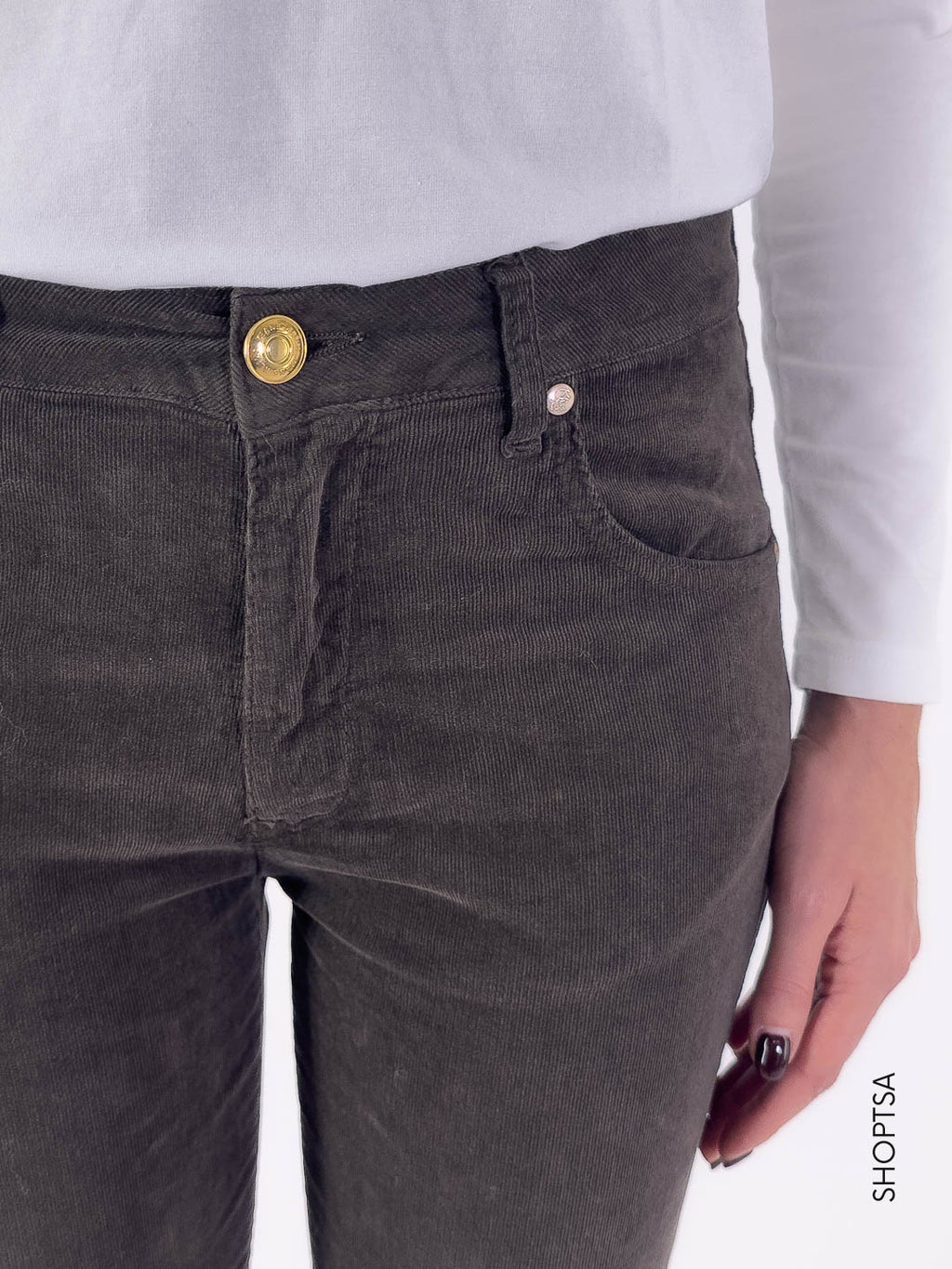 Pantalone velluto skinny