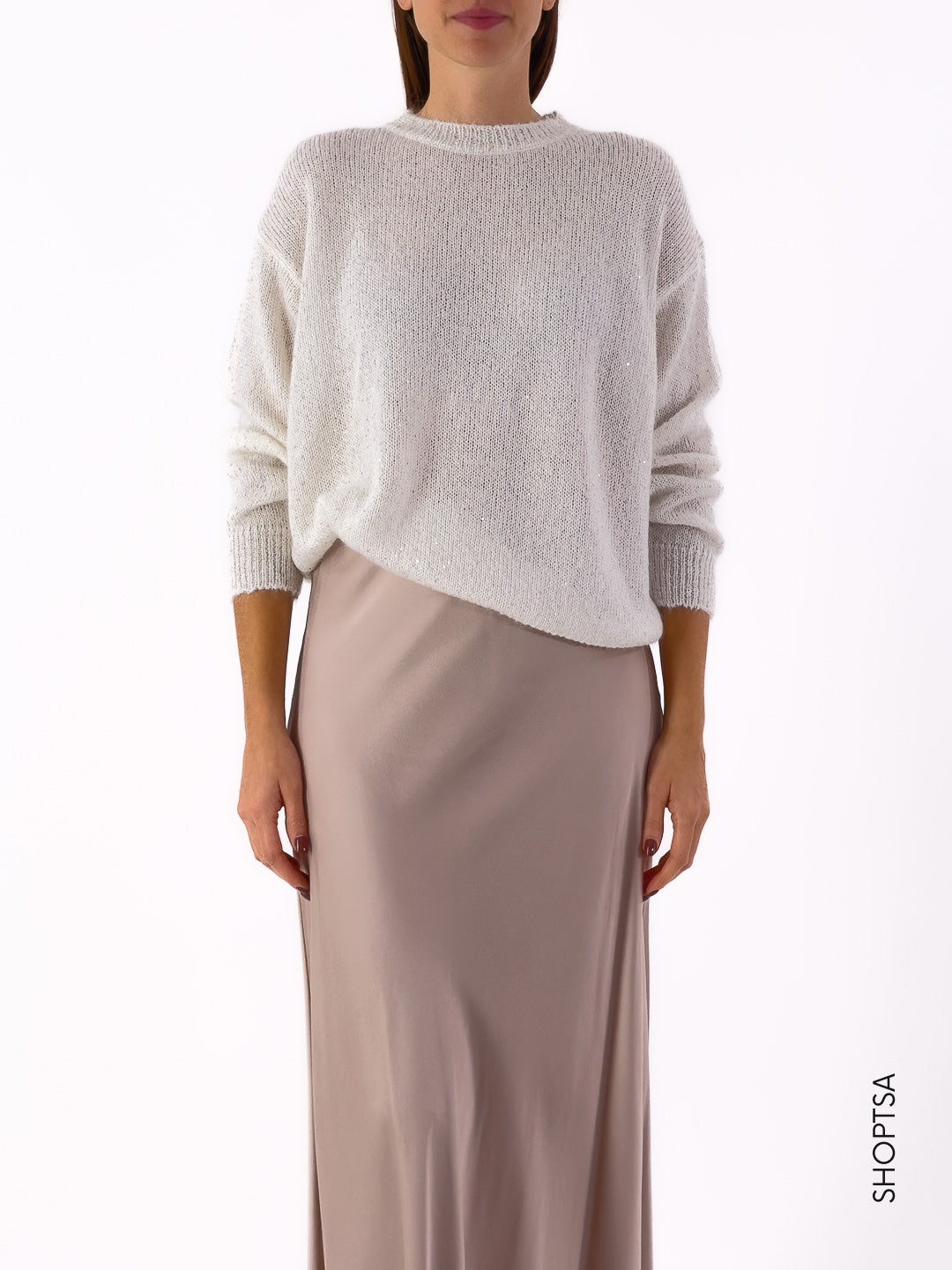 Maglia con micro paillettes