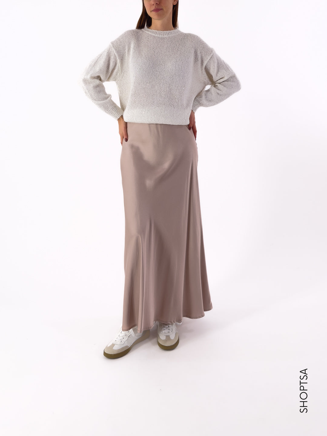 Maglia con micro paillettes