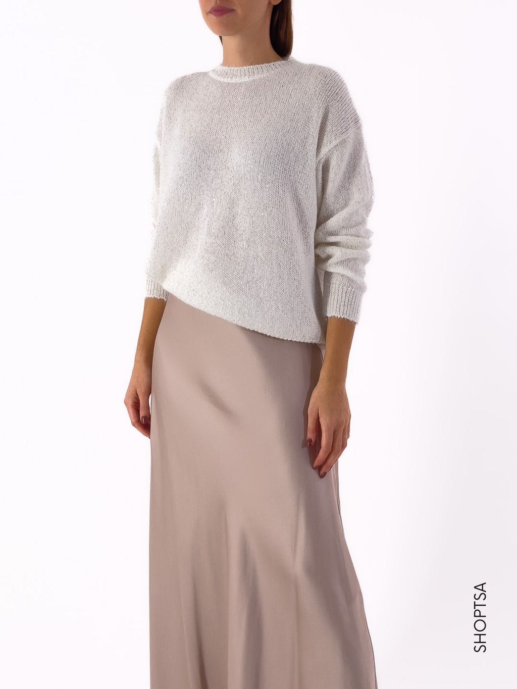 Maglia con micro paillettes