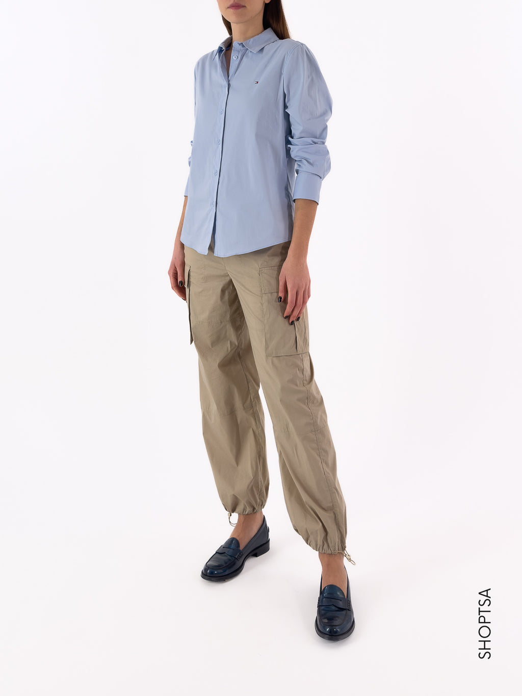 Camicia Maniche Lunghe in Popeline