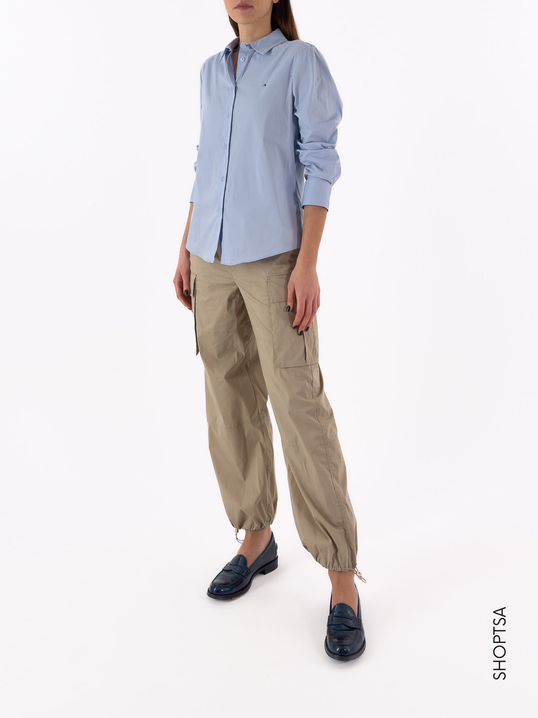 Camicia Maniche Lunghe in Popeline