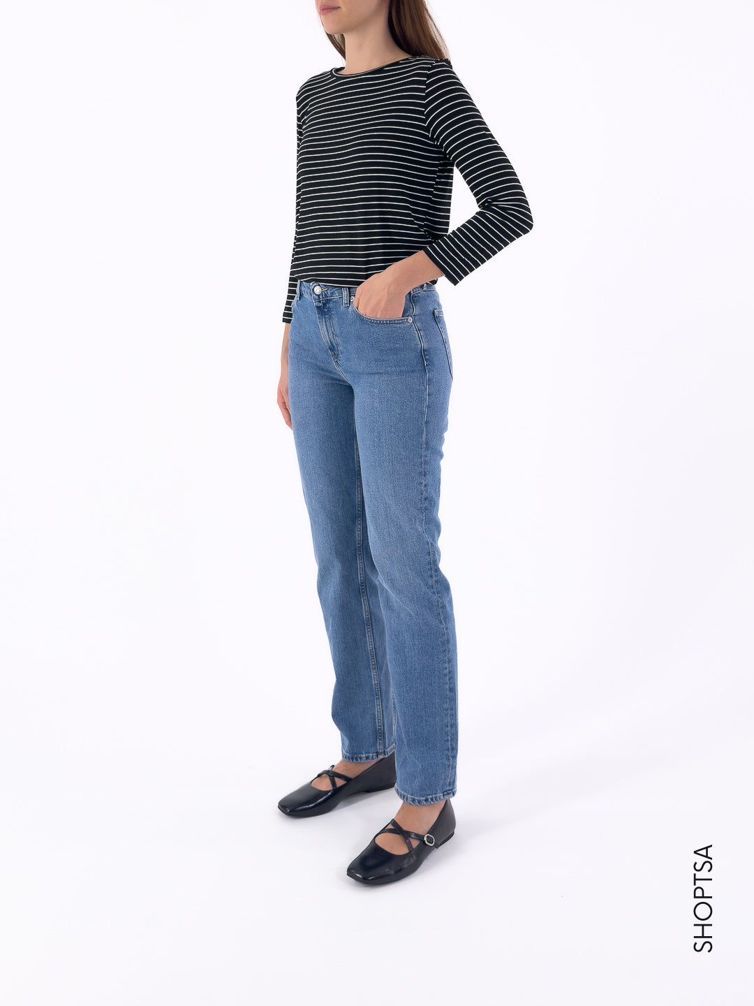 Jeans a vita media dritti