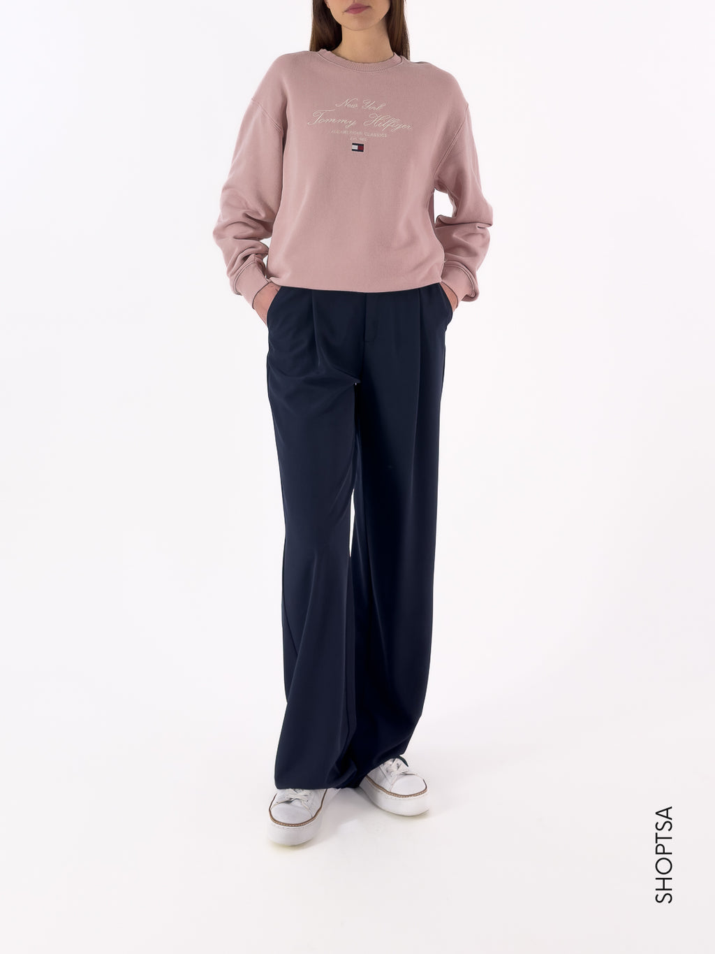 Felpa in cotone con ricamo