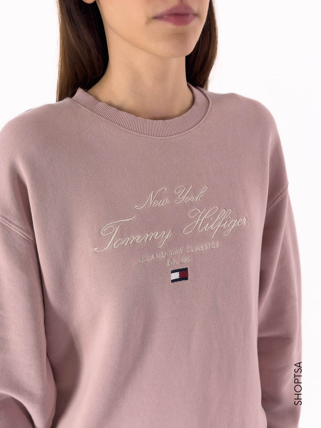 Felpa in cotone con ricamo