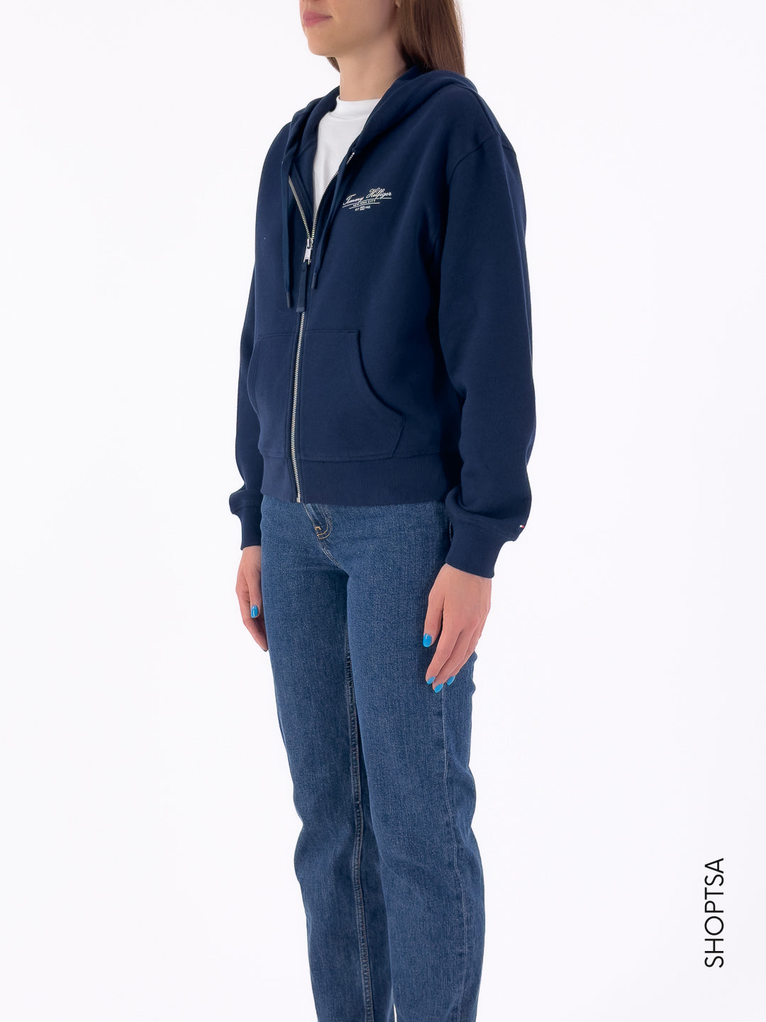 Felpa con cappuccio e zip