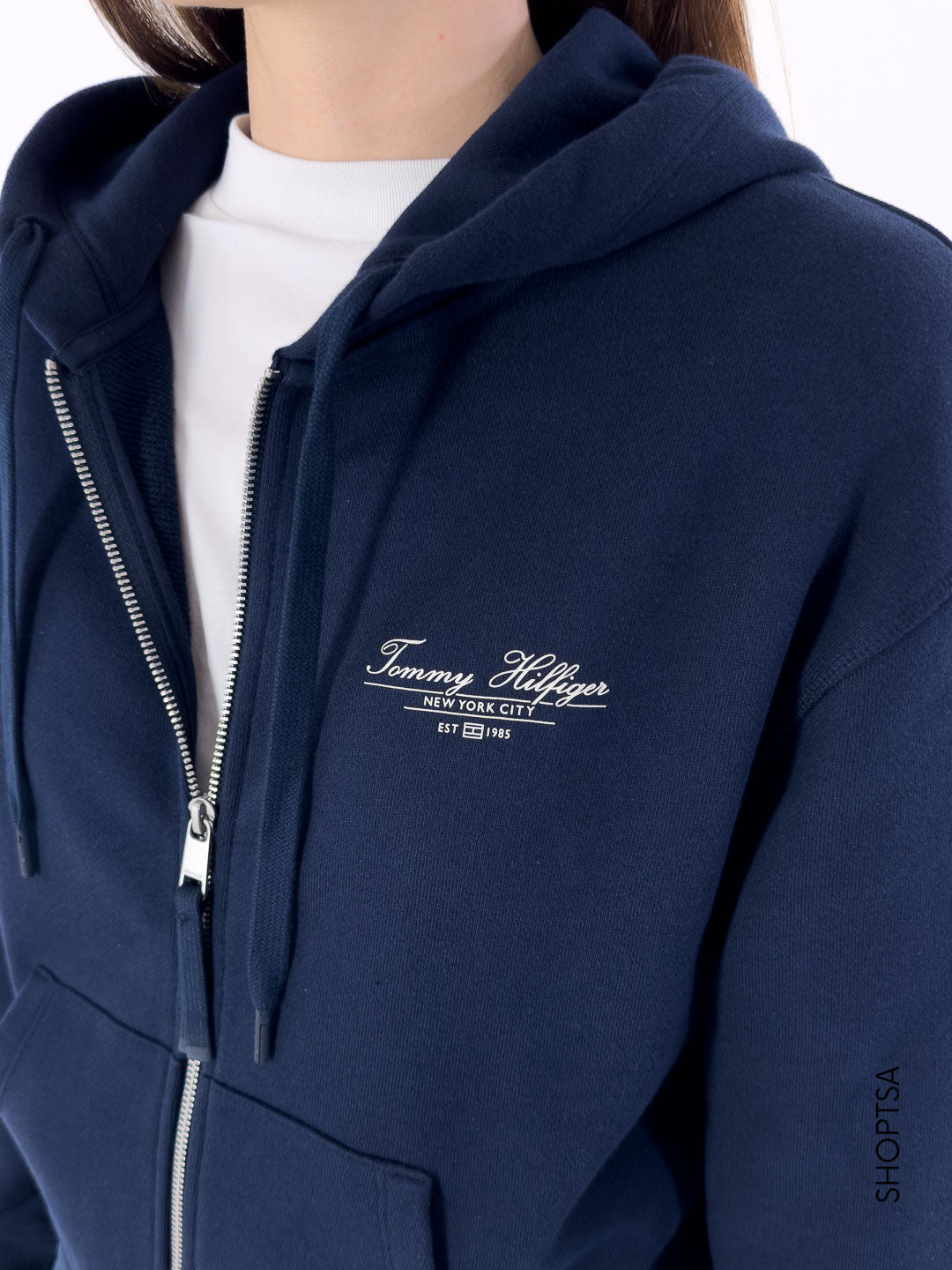 Felpa con cappuccio e zip