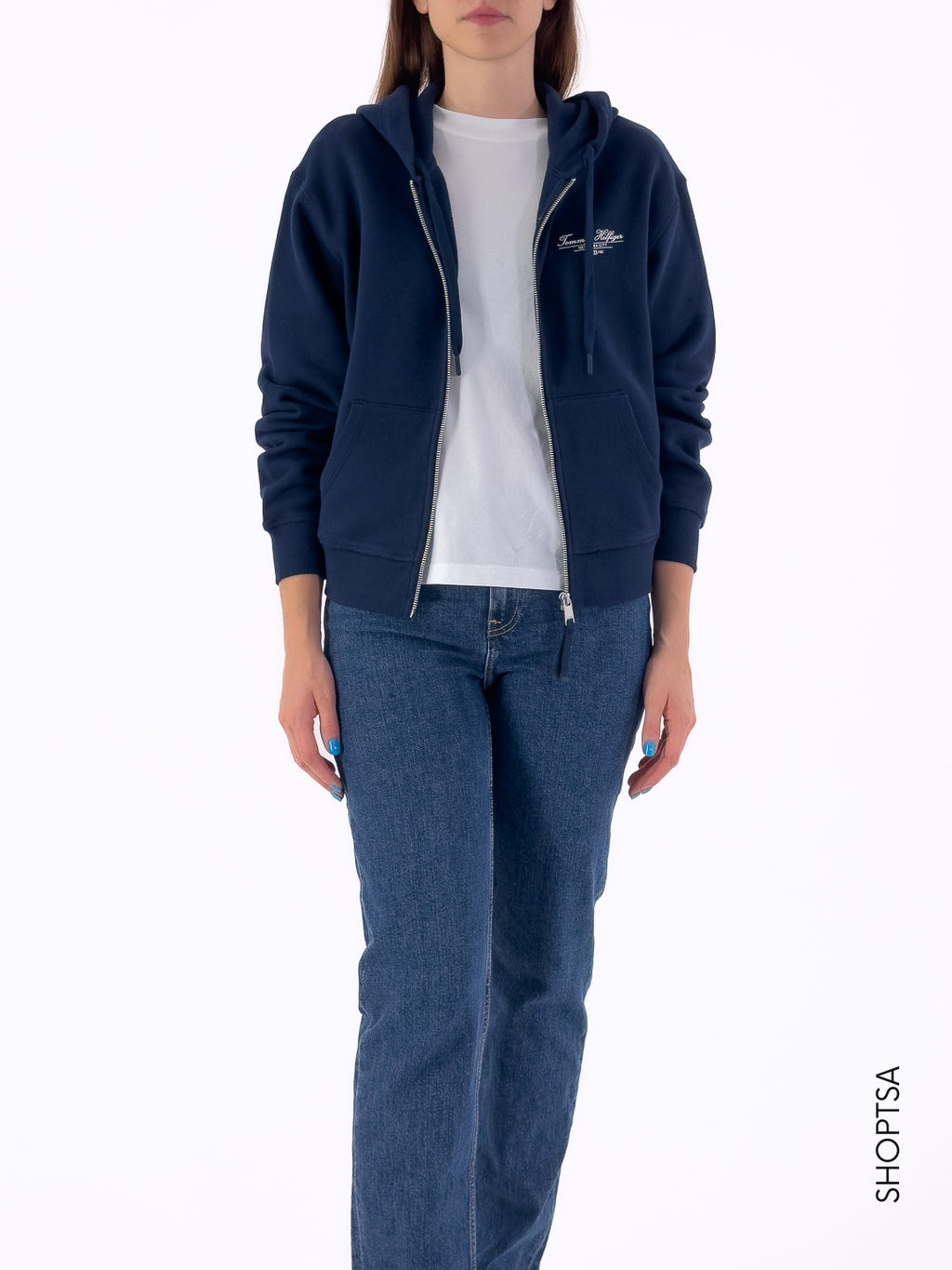 Felpa con cappuccio e zip