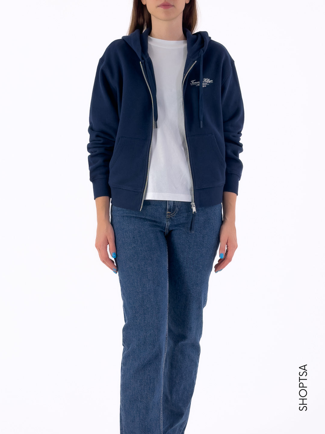 Felpa con cappuccio e zip