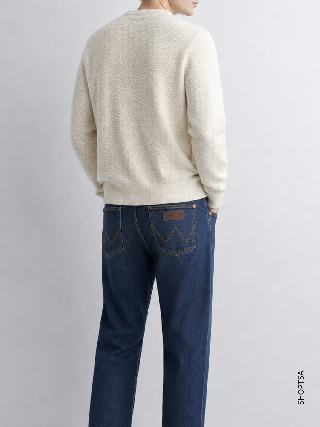 Pullover in maglia a nido d'ape