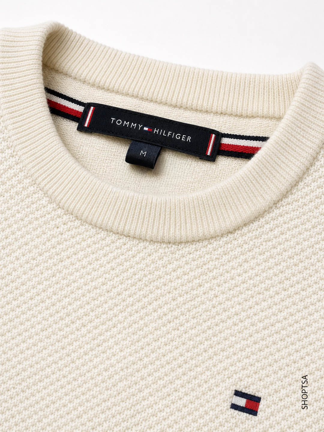 Pullover in maglia a nido d'ape