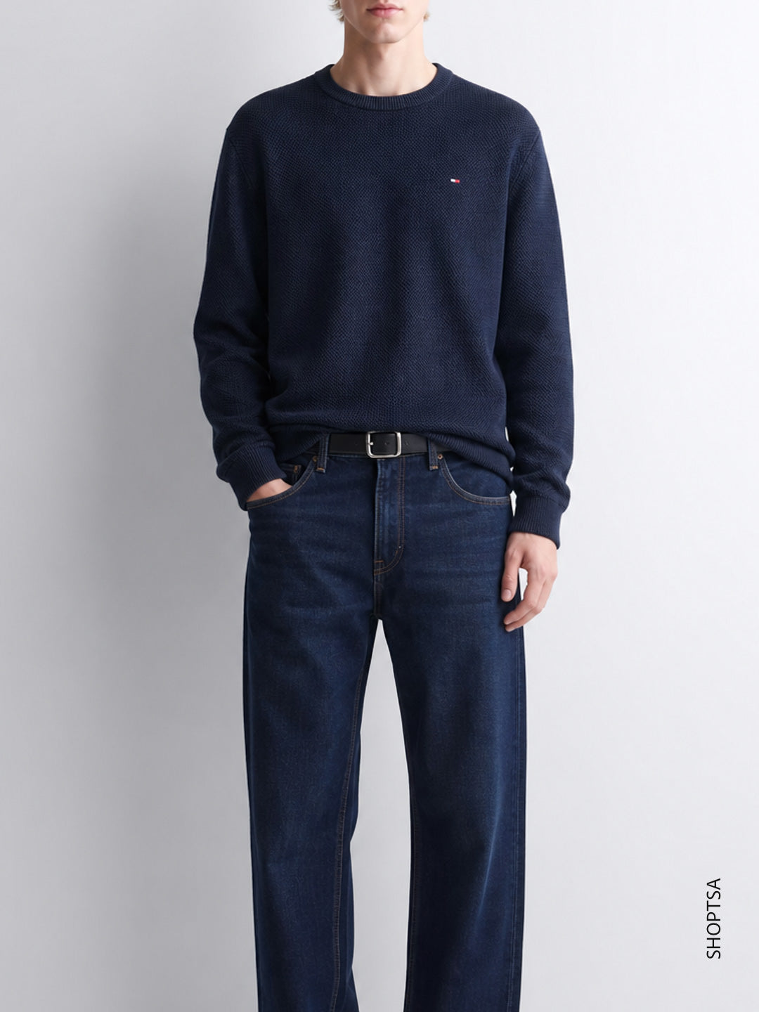 Pullover in maglia a nido d'ape