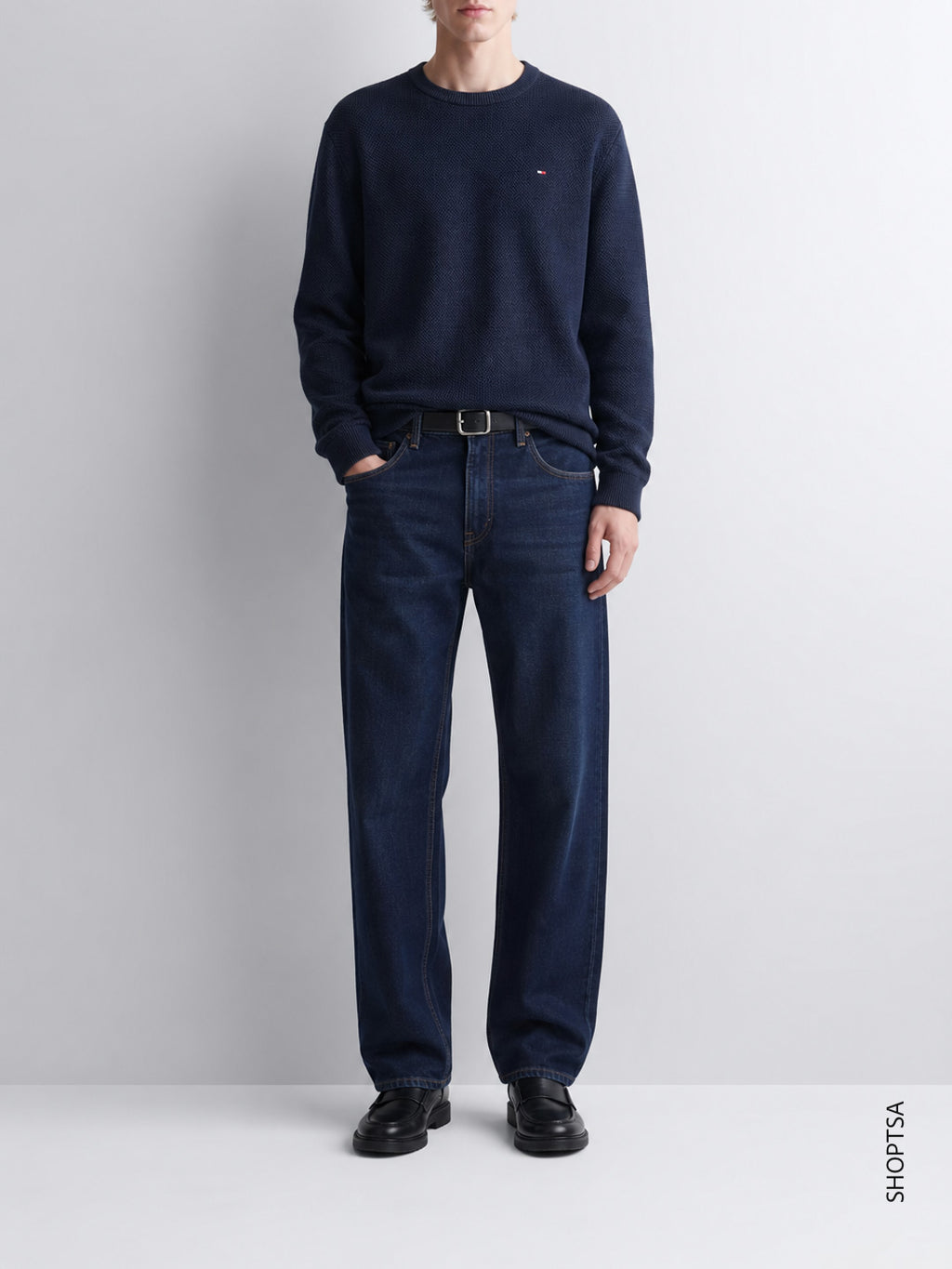 Pullover in maglia a nido d'ape - Tommy Hilfiger - shopTSa