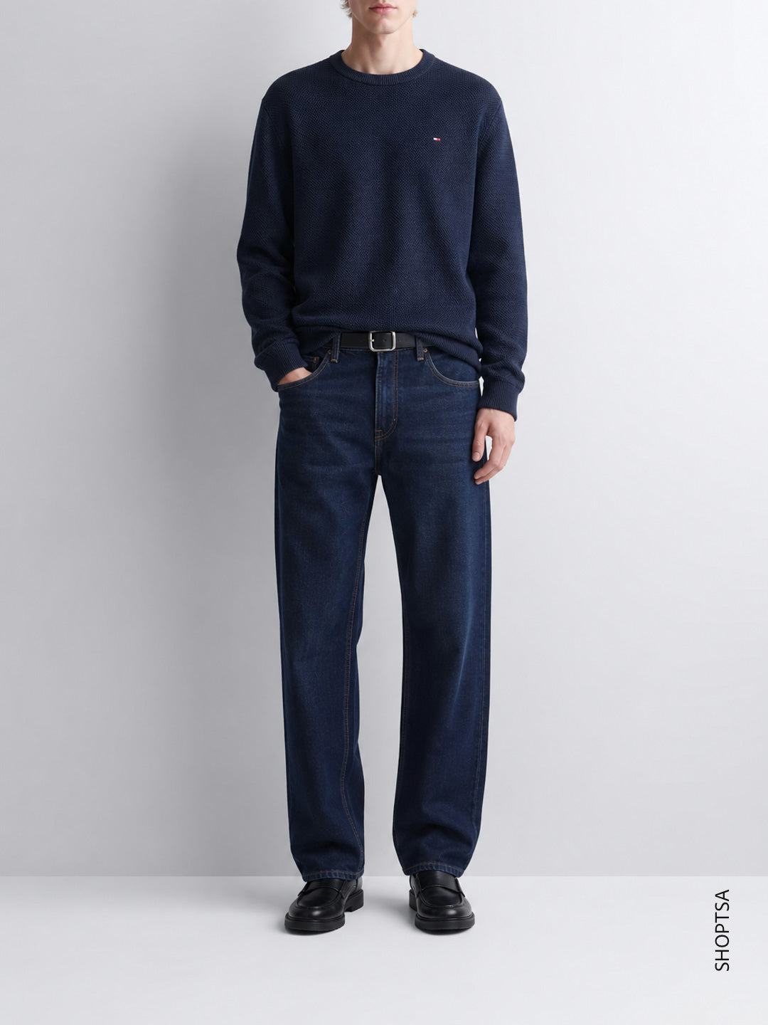 Pullover in maglia a nido d'ape