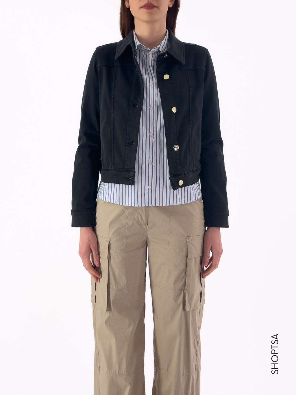 Giubbino in denim stretch ERIDANI