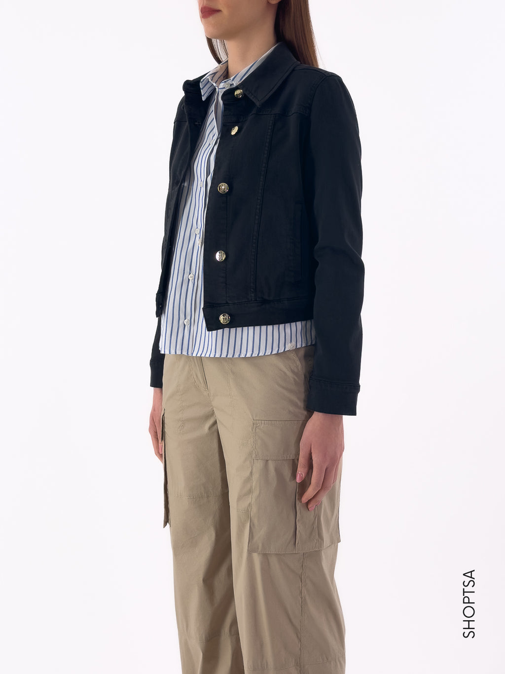 Giubbino in denim stretch ERIDANI