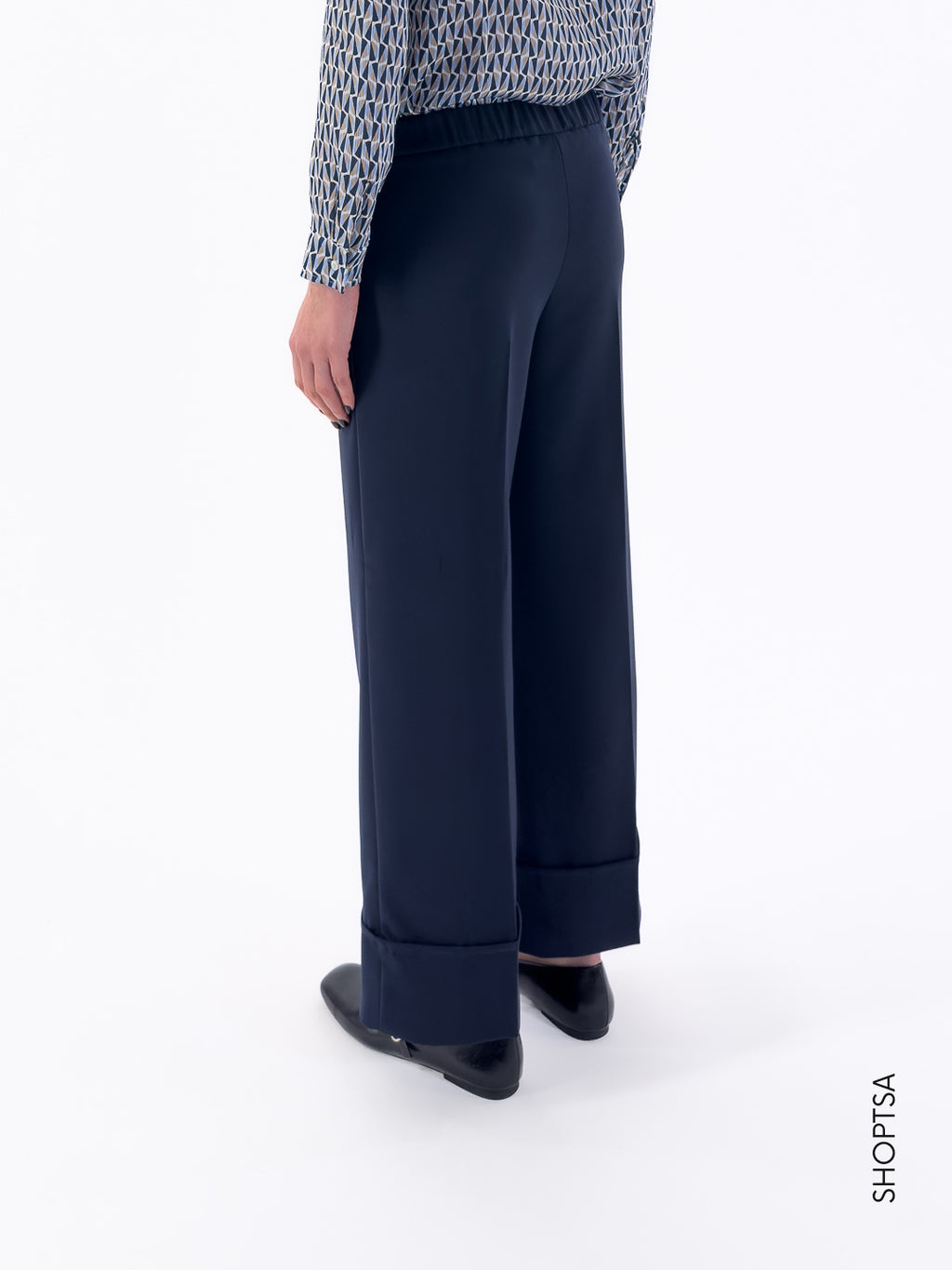 Pantalone dritto con risvolto - Emme Marella - shopTSa