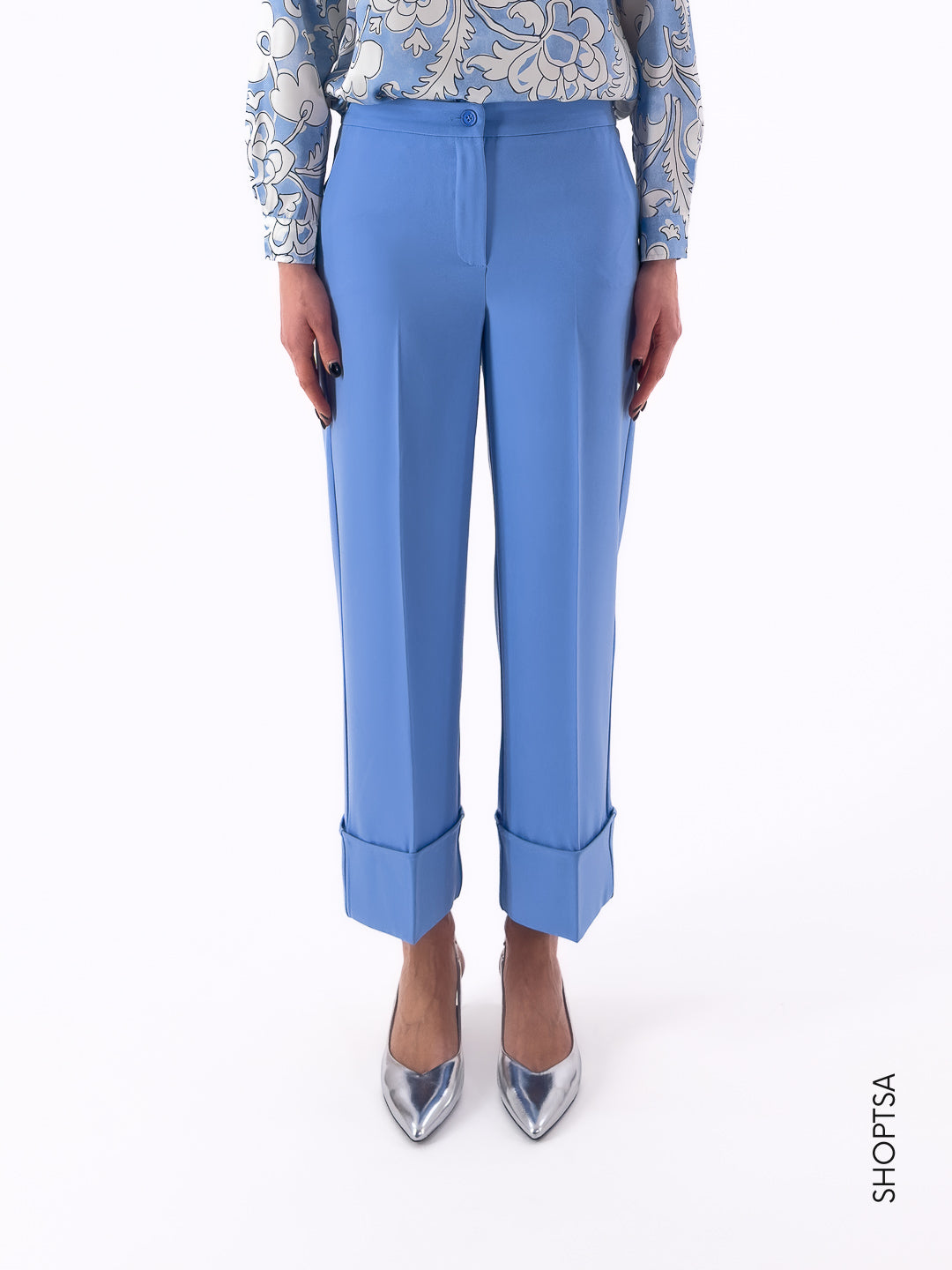 Pantalone dritto con risvolto - Emme Marella - shopTSa