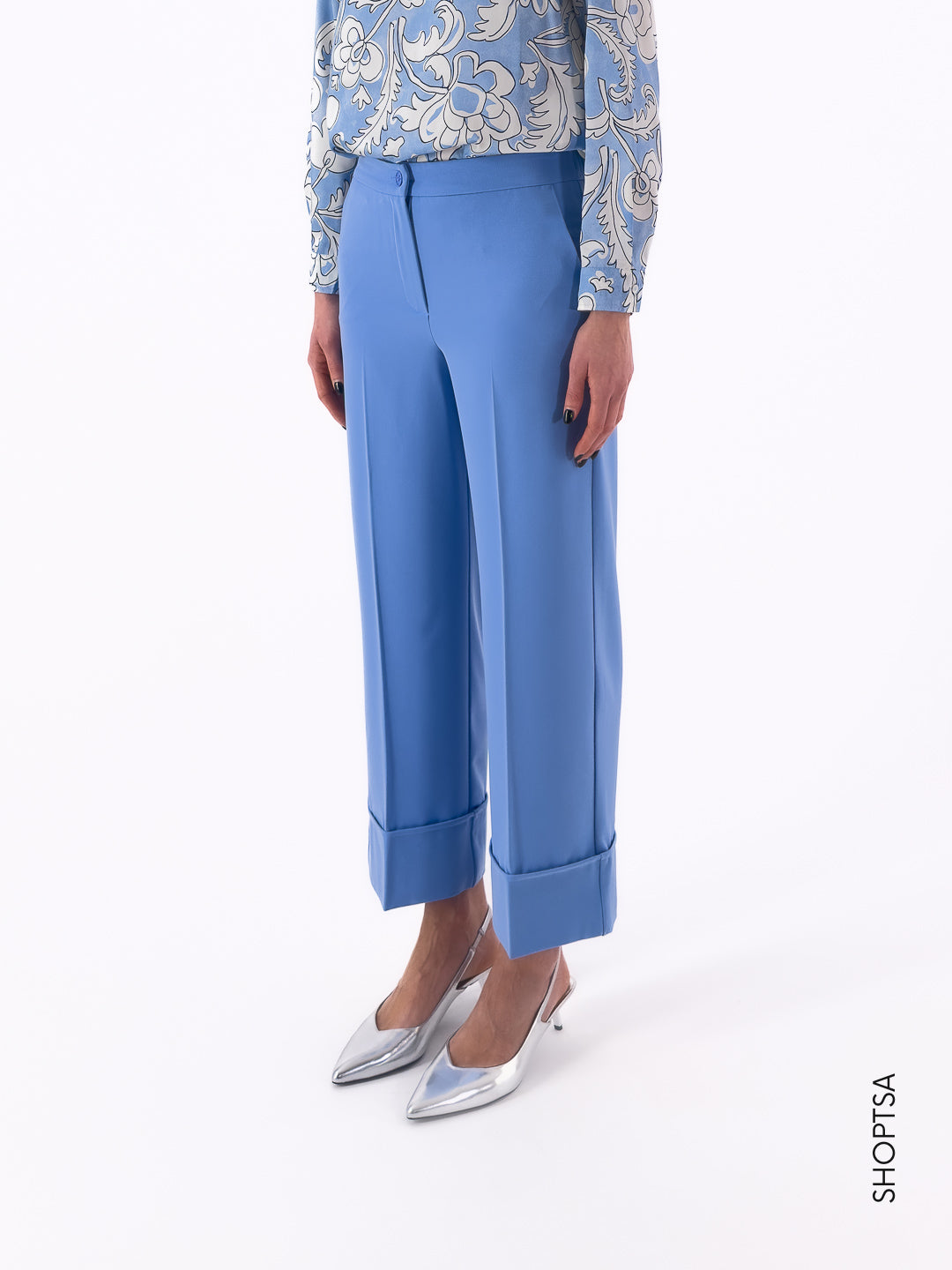 Pantalone dritto con risvolto - Emme Marella - shopTSa
