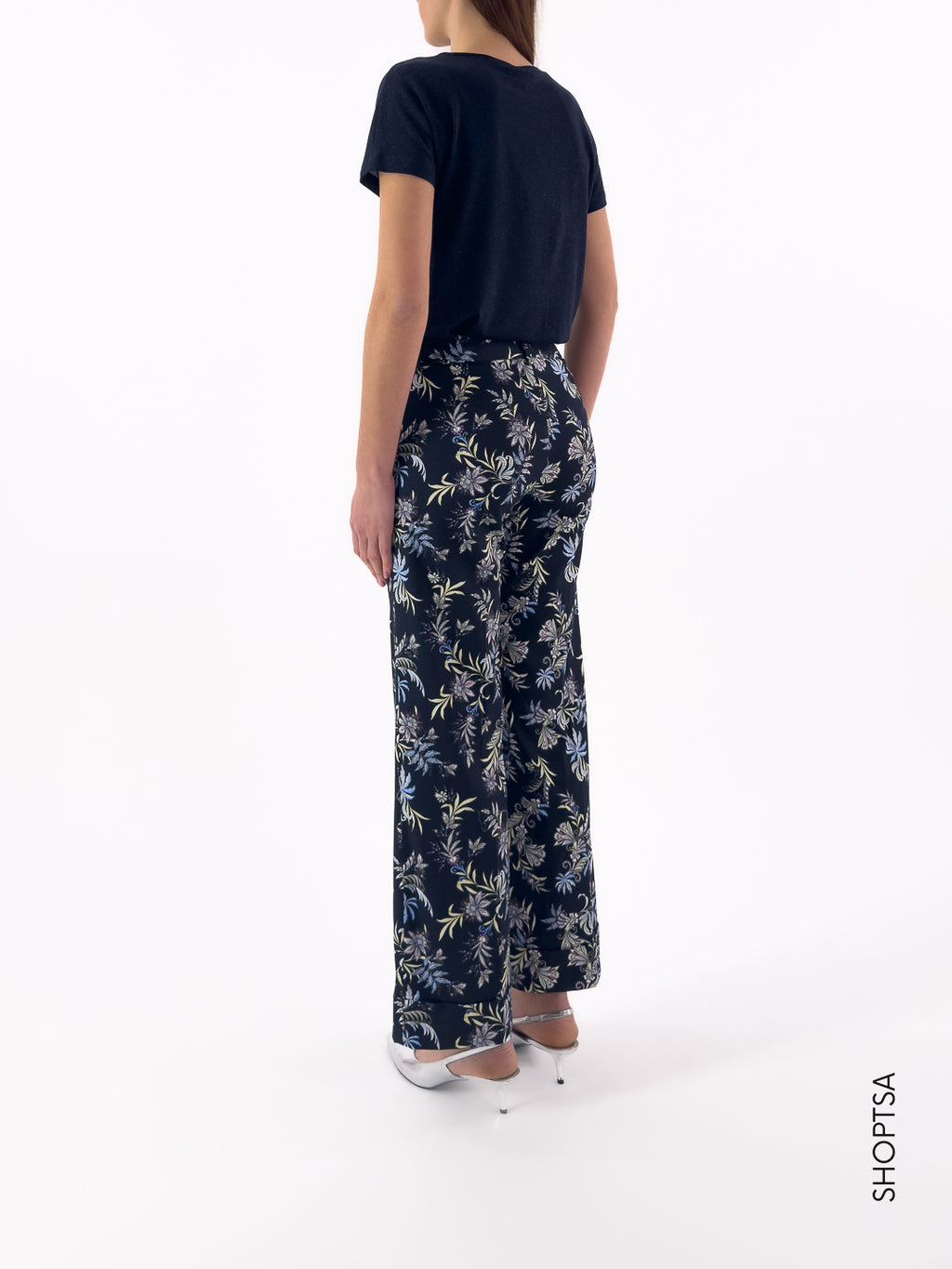 Pantalone dritto stampato MANGO - Emme Marella - shopTSa