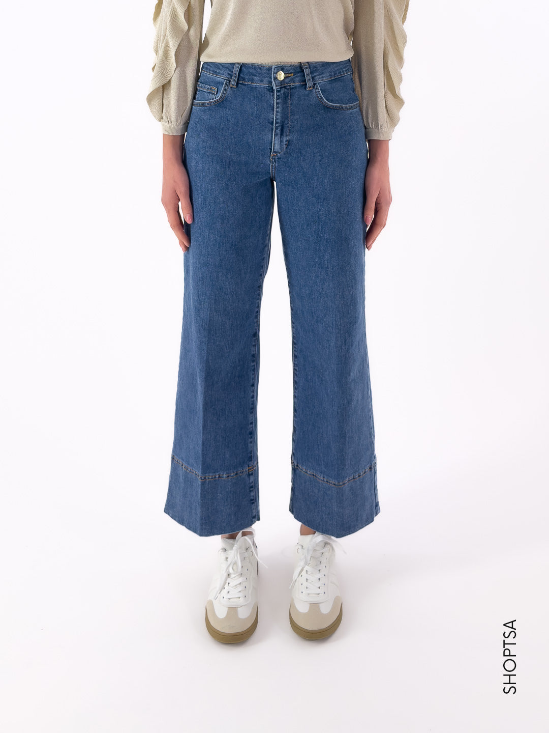 Jeans ampio cucitura fondo KENTIA