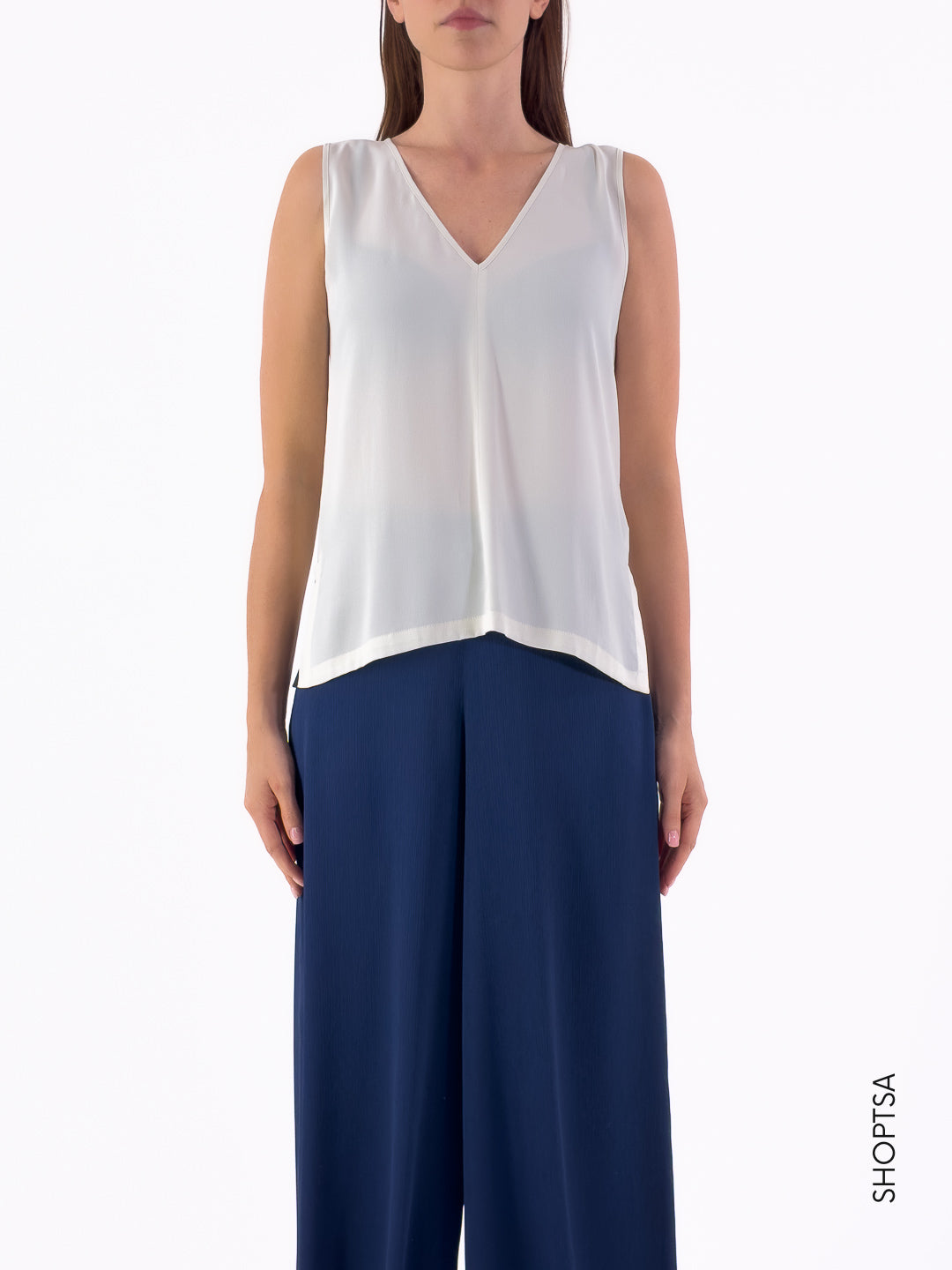 Top in misto seta GINNICO
