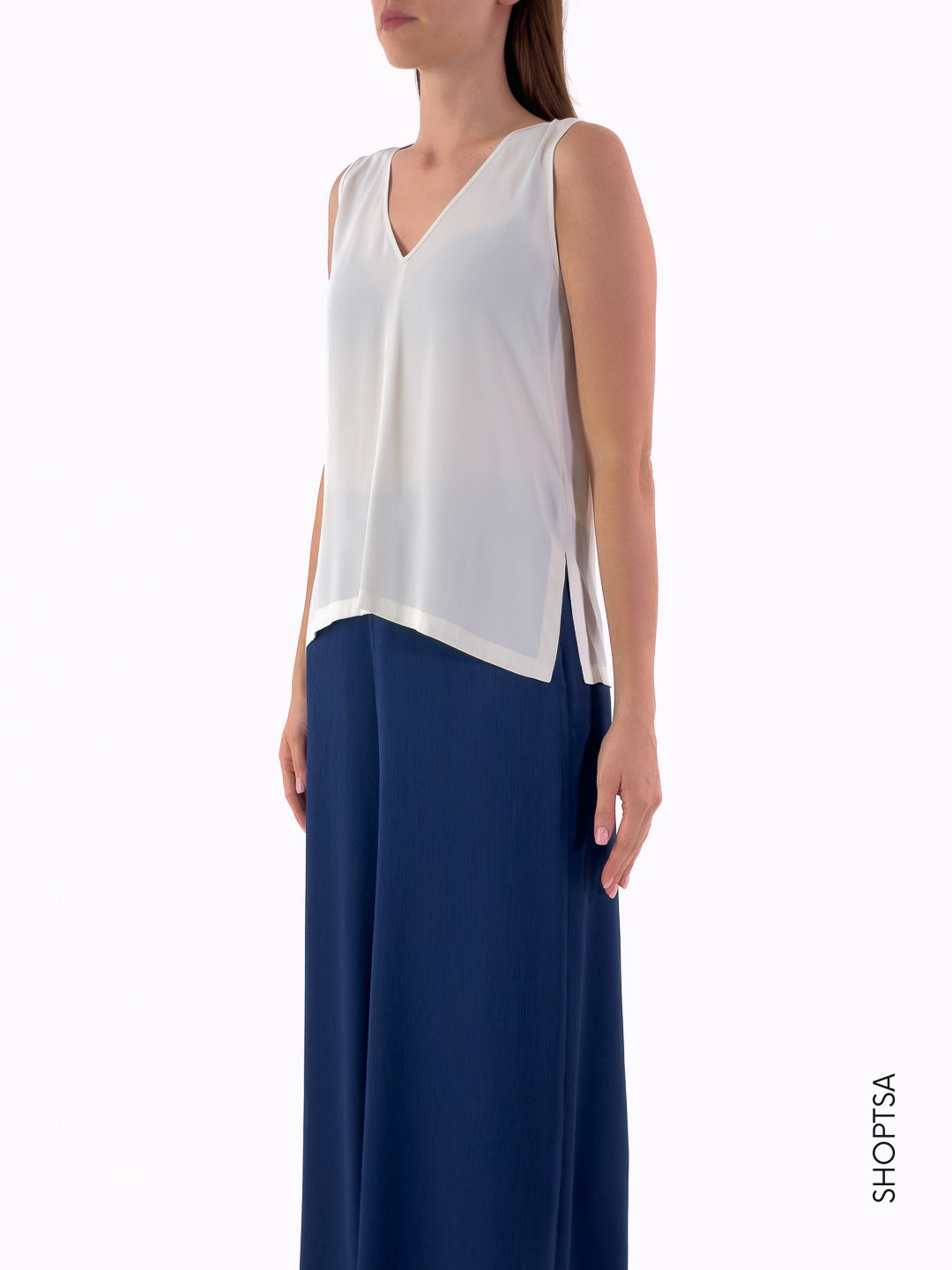 Top in misto seta GINNICO
