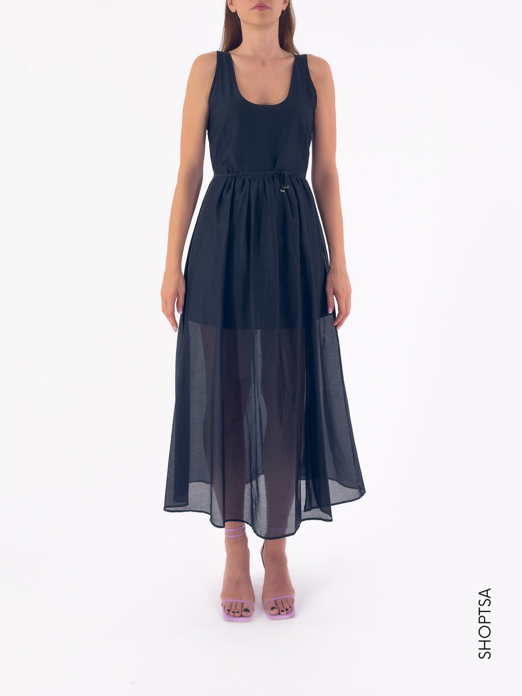 Abito lungo misto seta NEZ - Emme Marella - shopTSa