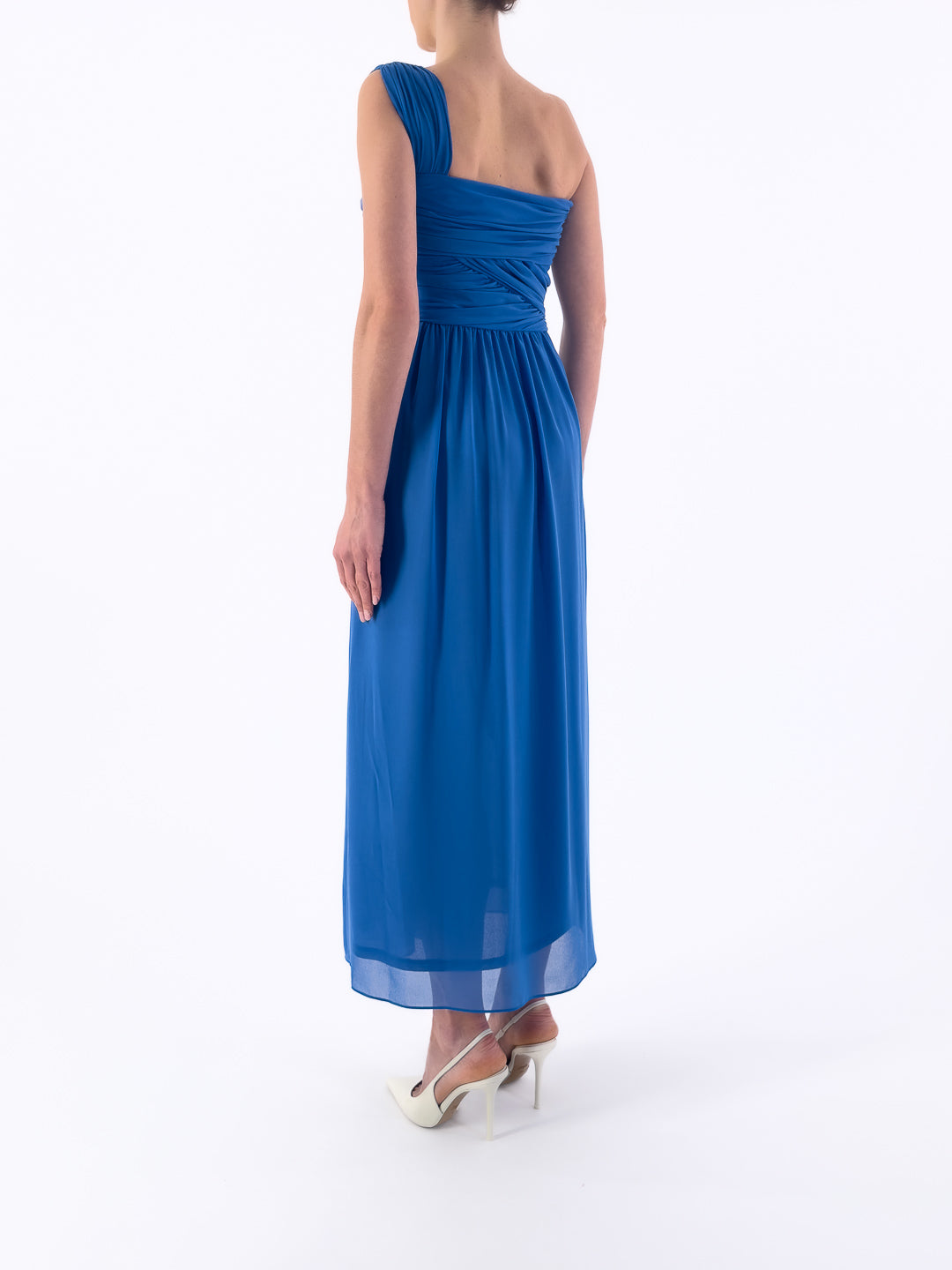 Abito elegante georgette monospalla - Emme Marella - shopTSa