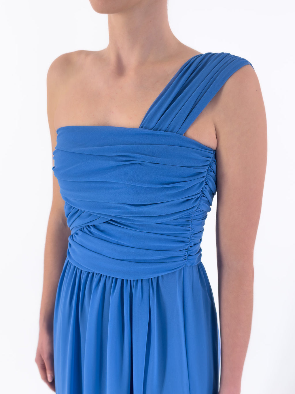 Abito elegante georgette monospalla - Emme Marella - shopTSa