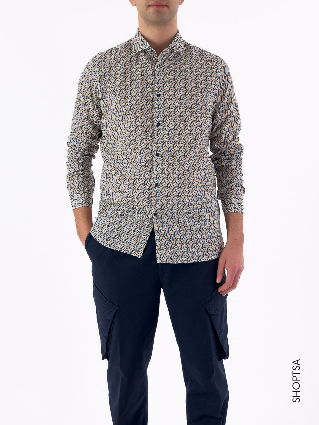 Camicia cotone leggero con stampa