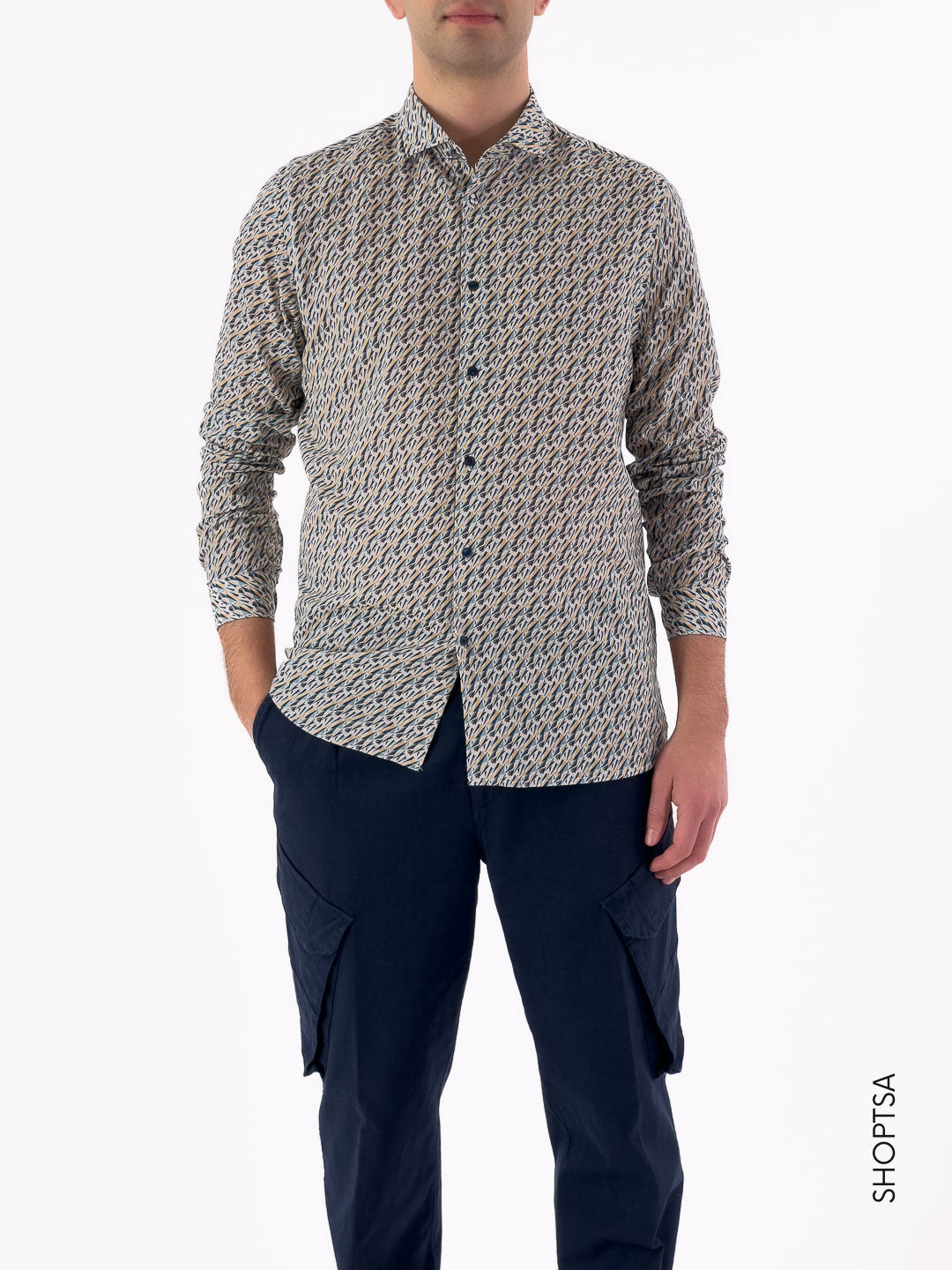 Camicia cotone leggero con stampa