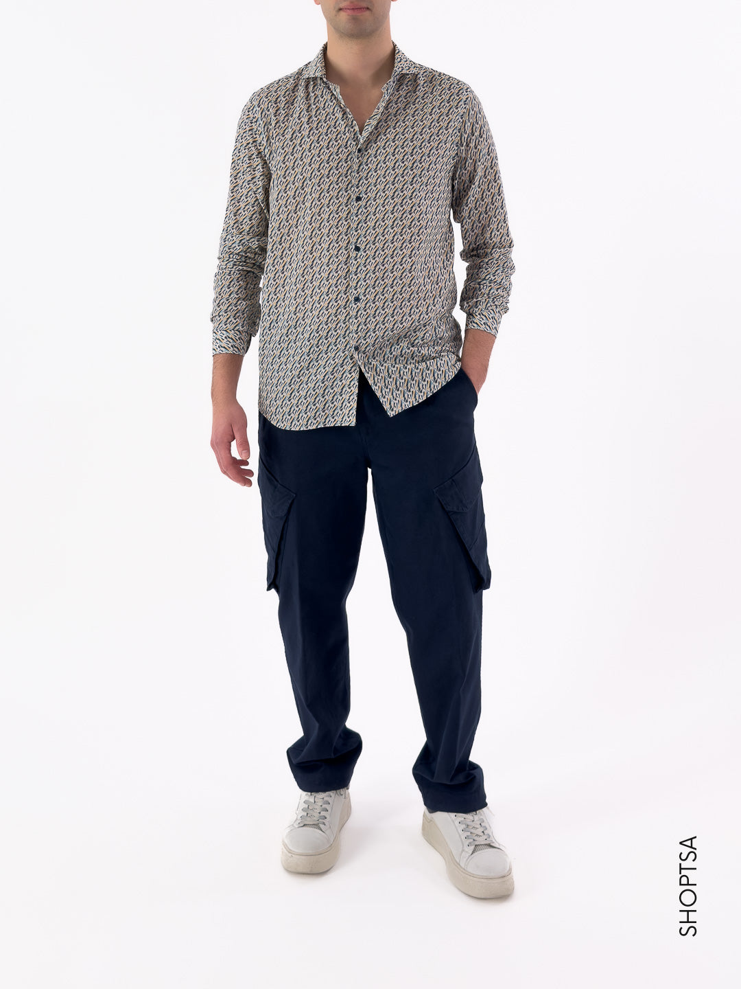 Camicia cotone leggero con stampa