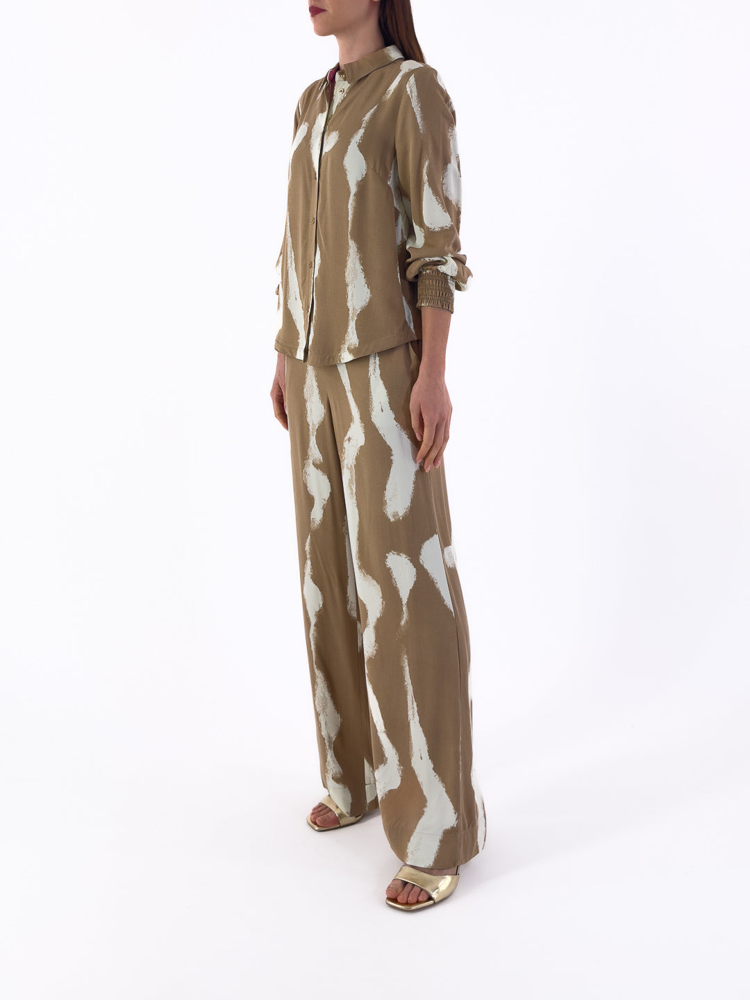 Pantalone palazzo con stampa 705228 - Numph - shopTSa