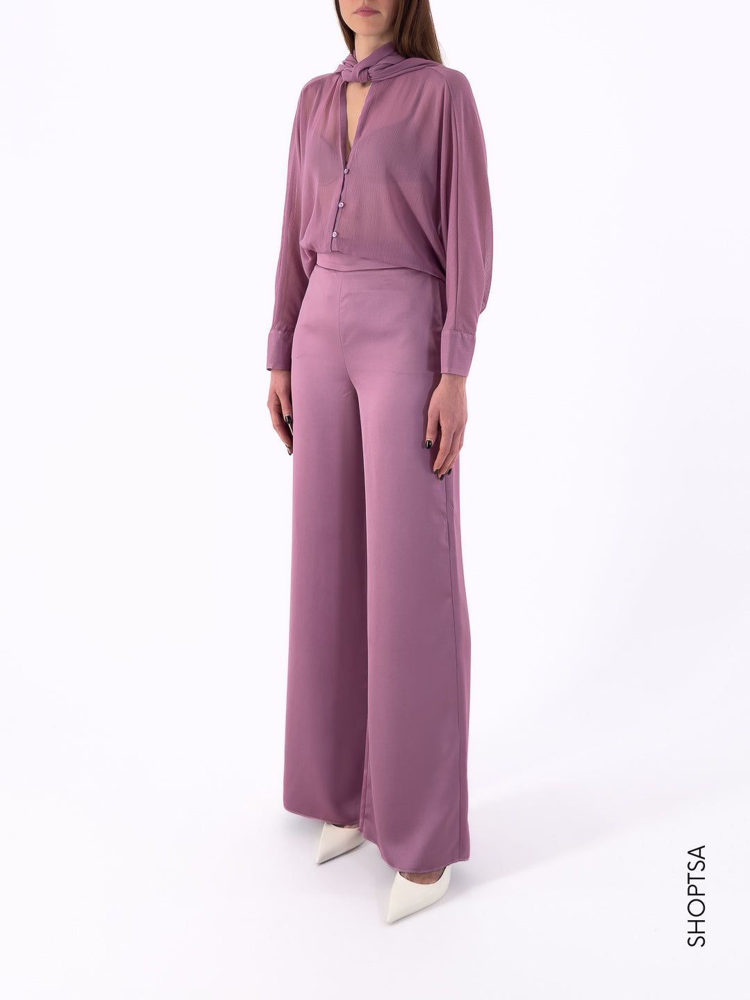 Pantalone elegante malva ERMANNA