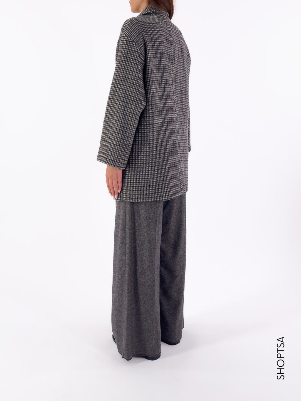 Cappotto quadretti lana ZINNIA