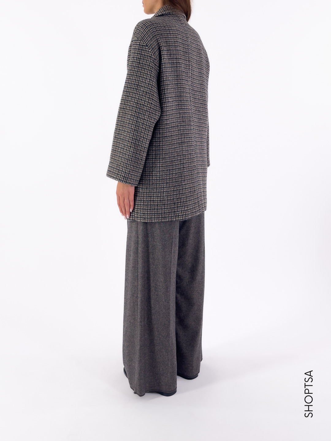 Cappotto quadretti lana ZINNIA