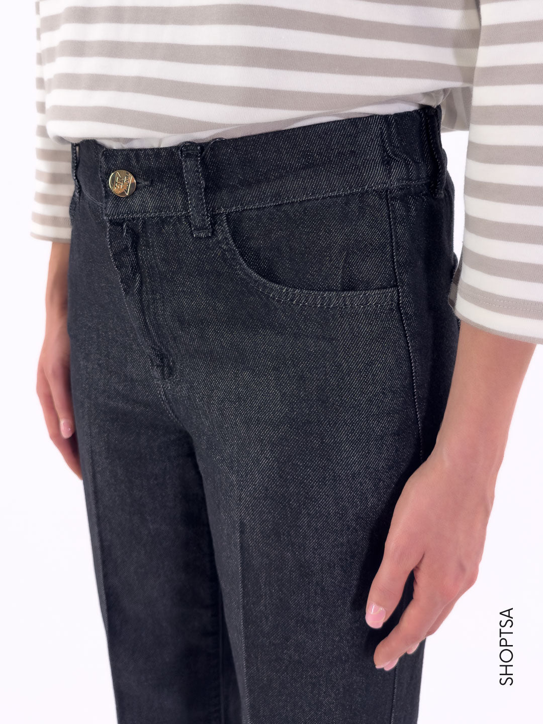 Jeans dritto nero PAINT