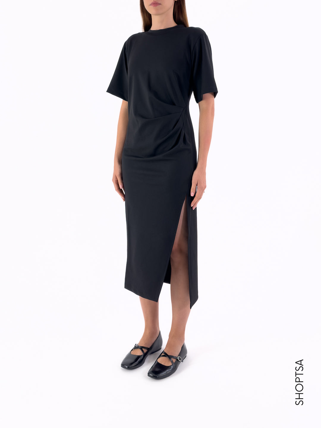 Abito stretch con spacco ANGELA