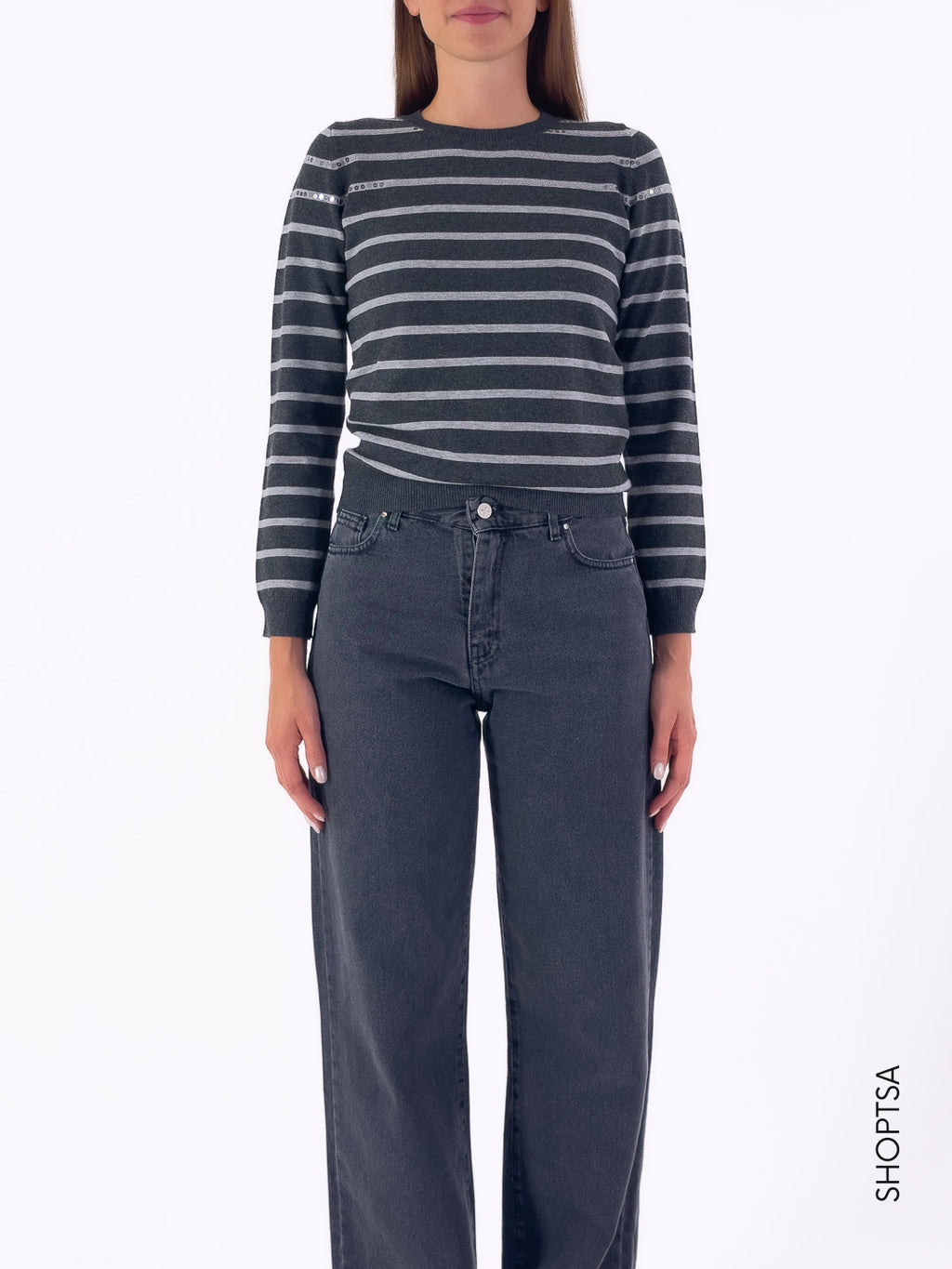 Maglioncino riga e paillettes