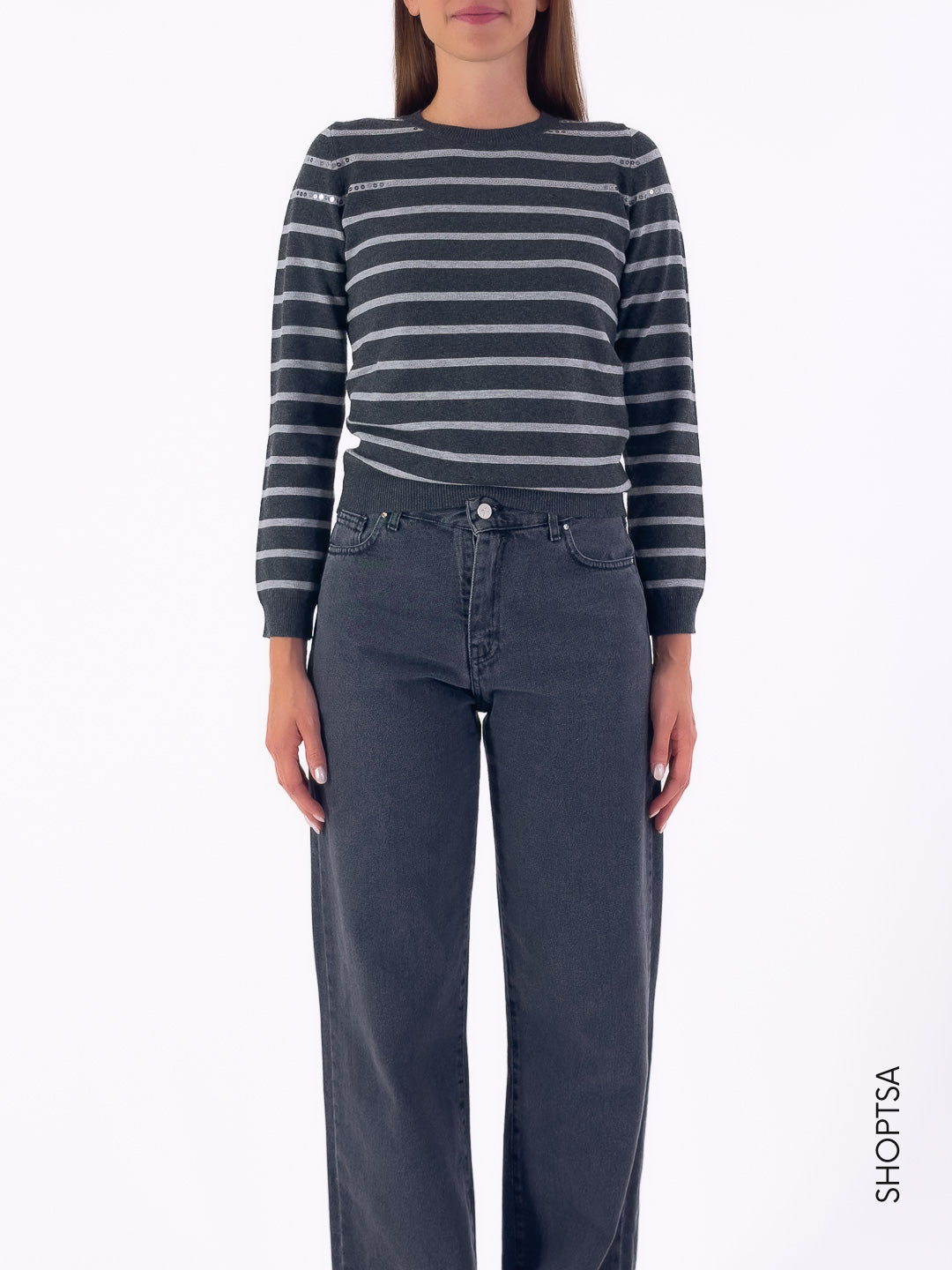 Maglioncino riga e paillettes